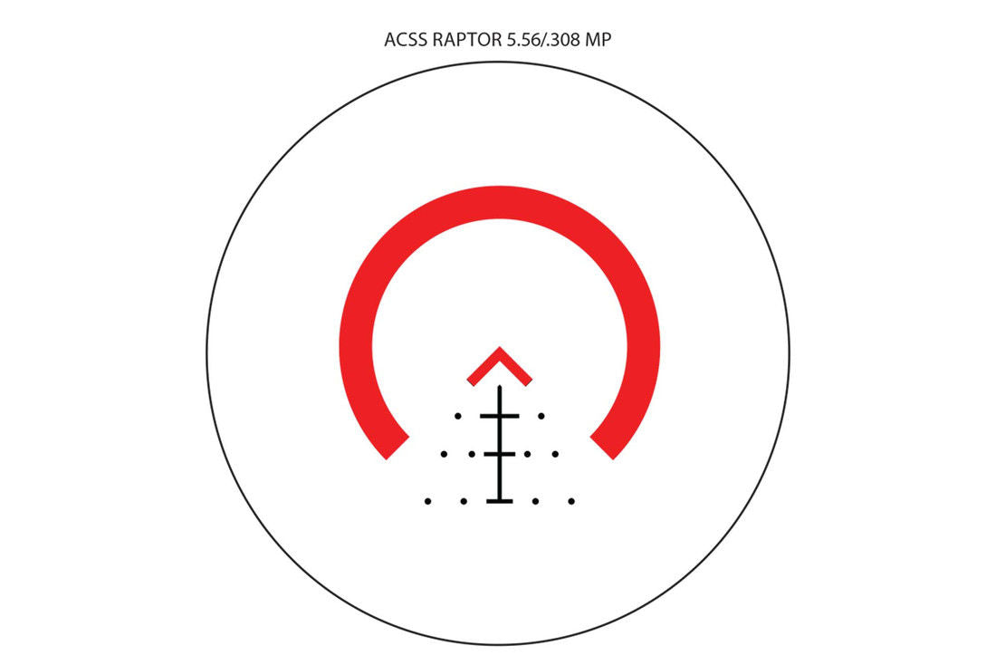 Primary Arms SLx 3X MicroPrism - Red Illuminated ACSS Raptor Reticle - 5.56 / .308 - Meter